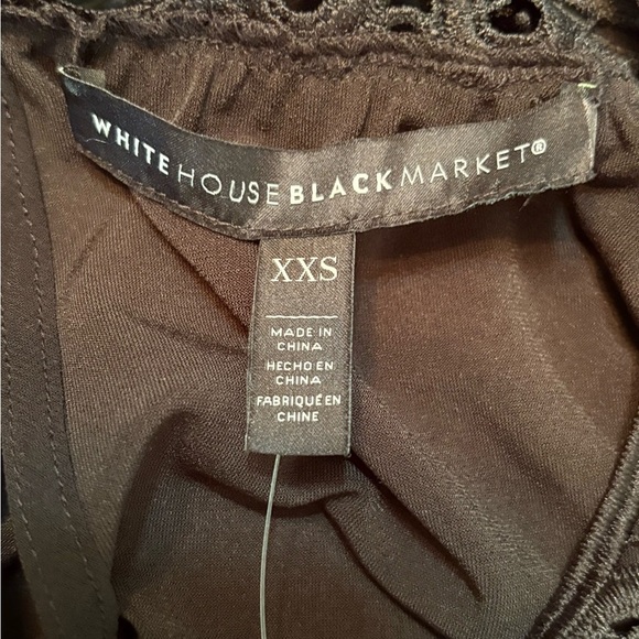 White House Black Market Embellished Long Sheer Sleeve Blouse NWOT - Picture 3 of 12